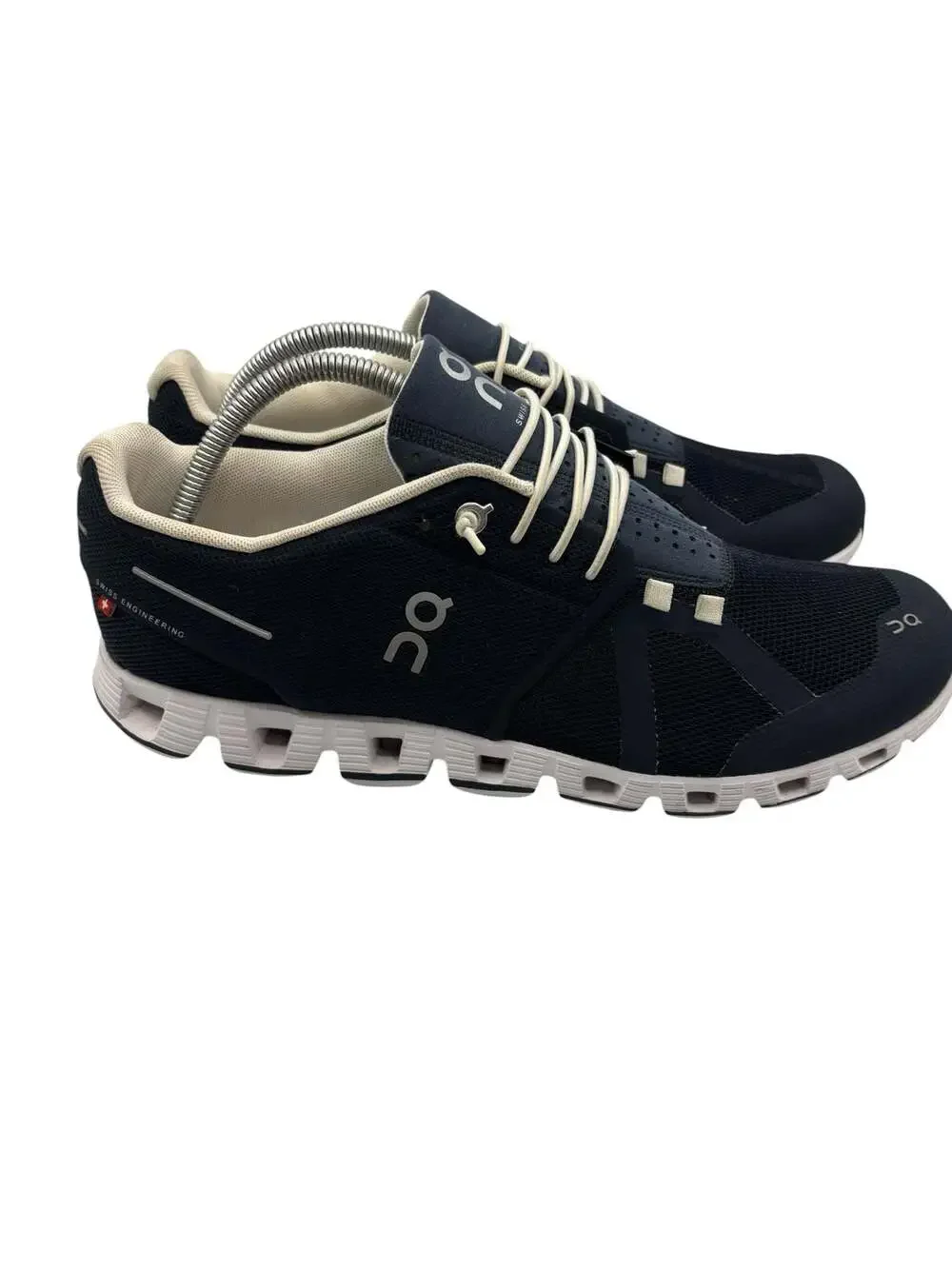 On Cloud Men's Athletic Running Shoes in Navy/White